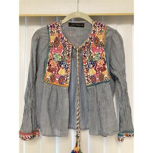 Zara Embroidered Vest-S-Made In India